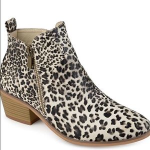 Journee Collection Leopard Print Ankle Boots